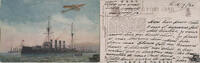 Deutschland Ansichtskarte The Tellier Monoplane & Heavy Armoured Cruisers - HMS Natal -