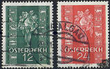 Österreich Österreich 1937 Satz o, Gr. 12 und 24 - Glückwunschmarke -