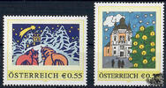 Österreich Privatisierte Marken ** - 2 x € 0,55 - Christkindl -