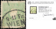 Österreich 1858 o - 3 Kreuzer - Freimarke, Kaiserkopf nach links, mit Attest: Dr. Ferchenbauer -