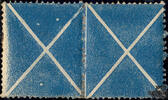 Österreich 1858/1859 * - Großes blaues Andreaskreuz im Paar mit Plattenummer, 3 Punkte -