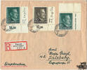Deutschland Generalgouvernement -20 und 2 x 32 Gr. 1941 auf Einschreibebrief als Mischfrankatur, Eckrandstücke -