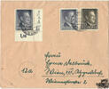 Deutschland Generalgouvernement - 2 x 2 und 20 Gr. 1941 auf Einschreibebrief als Mischfrankatur -
