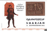 Vereinigte Arabische Emirate Sharjah 1970 ** - Wolfgang Amadeus Mozart, gold -