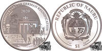 Cook-Inseln Neuseeländische Verwaltung 1 Dollar 1 Dollar 2020 - 30 J. Wiedervereinigung Deutschlands, Nauru -