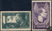 Frankreich Frankreich Satz ** 1937 - 3,30 Francs - 1. Todestag von Jean Mermoz -