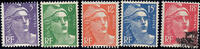 Frankreich Frankreich Satz ** 1951 - 56 Francs - Freimarken: Marianne (Gandon) -