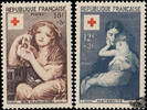 Frankreich Frankreich Satz ** 1954 - 27+8 Francs - Rotes Kreuz -