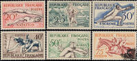 Frankreich Frankreich Satz ** 1953 - 240 Francs - Freimarken: Sport -