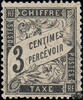 Frankreich Frankreich Portomarke o 1881 - 3 Centimes - Neue Ziffernzeichnung -