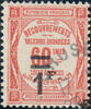 Frankreich Frankreich Portomarke o 1926 - 1 Franc auf 60 Centimes - Postauftragsmarken mit Aufdruck des neuen Wertes -