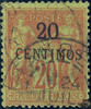 Frankreich Französische Post in Marokko o 1891 - 20 Centimos - Freimarken -