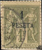 Frankreich Französische Post in Marokko o 1891 - 1 Peseta - Freimarken -