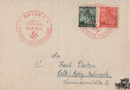 3. Reich Brief Lindenzweig und Landschaften -