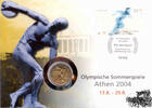 2 € Münze + 1,70 Briefmarke Euro 2004 Numisbrief Griechenland - Olympische Sommerspiele stplfr.