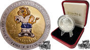 Gibraltar 1 Crown 1 Crown 1996 - Fußball Europameisterschaft, im Etui -