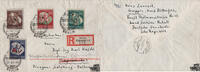 DDR- 12, 24, 30 & 50 Pf Weltfestspiele 1951 auf Brief -