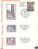 Österreich Österreich FDC 1977 - 2,50 S - 25 Jahre Wiedereröffnung des Stephansdoms (Stephansdom-Detailbilder) - Satz (3 W.) -