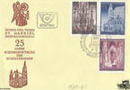 Österreich Österreich FDC 1977 - 2,50 S - 25 Jahre Wiedereröffnung des Stephansdoms (Stephansdom-Detailbilder) - Satz (3 W.) -