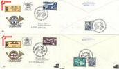 Österreich Österreich FDC 1974 - 2 S - 100 Jahre Weltpostverein UPU - Satz (2 W.) (2 Kuverts) - Reko -