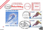 Österreich FDC 2000 - 7 S Alpine Ski-WM 2001 - E.-K. AbsFreistp., SStp. 1150 Wien, OT.Stp. 6580 St. Anton -