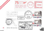 Österreich FDC 2001 - S 14,00 - Salzburger Flughafen - E.-K. SStp. 5010 Salzburg, OT.Stp. 5035 Salzburg-Flughafen und AbsFreiste -