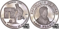 1000 Francs CFA 1000 Francs 2002 - Tschad - Fußball WM France 1998 -