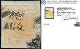 Österreich 1850 o - 5 Centesimi Handpapier - Nr.1 H Ia - orange-gelb - Attest Ferchenbauer -