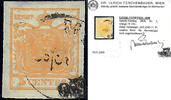 Österreich 1850 o - 5 Centesimi Handpapier - Nr.1 H Ib - orange - Attest Ferchenbauer -