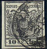 Österreich 1854 o - 10 Centesimi Maschinenpapier - Nr.2 M IIIa - schwarz -