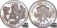 Togo 1000 Francs CFA 1000 Francs 2001 - Fussball WM, Paris 1938 -
