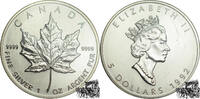 5 Dollar 1992 Kanada 5 Dollar 1992 - Mapel Leaf stplfr.