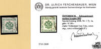 Österreich Zeitungsstempelmarke 1853 o - 2 Kreuzer - Doppeladler - Nr. 1 Typ I a -