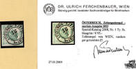 Österreich Zeitungsstempelmarke 1853 o - 2 Kreuzer - Doppeladler - Nr. 1 Typ I b a -