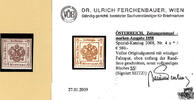 Österreich Zeitungsstempelmarke 1858 * - 4 Kreuzer - Doppeladler - Nr. 4 a -