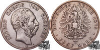 Deutschland 1876 E 5 Mark 1875 E - Sachsen ss.