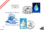 Österreich FDC 2001 - S 15,00 - Europa 2001 - E.-K. SStp. 1150 Wien und SStp. F-67 Strasbourg -