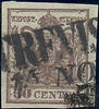 Österreich 1850 o - 30 Centesimi Handpapier - Nr.4 H III e - schokobraun -
