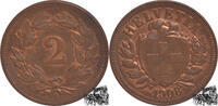 Schweiz  2 Rappen 1908 B f.stplfr.