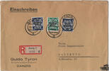 3. Reich - Nr. 717+720+726 Abschied auf R-Brief ab Danzig 5 -