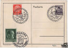 Deutschland Ansichtskarte - Zeppelin Sonderstempel auf Mischfrankatur -