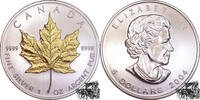 Kanada  5 Dollar 2004 Maple Leaf, Goldapplikation stplfr.