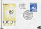 Österreich Österreich FDC 1974 - 2,50 S - 50 Jahre Radio Austria -
