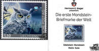 Liechtenstein 2018 ** - Eule - mit Mondstein Trommelstein - Hermann E. Sieger -