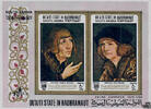 Vereinigte Arabische Emirate Aden, Qu´aiti State in Hadhramaut 1967 ** - 2 x 500 F - Gemälde von Lucas Cranach - Block - Gold -
