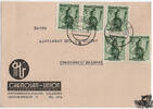Österreich 1948- Nr. 891 Mehrfachfrankatur auf Geschäftskarte, portogerecht -