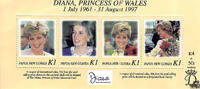 Papua Neuguinea Papua-Neuguinea - Nr. 817-820 Block 14 **, Tod von Prinzessin Diana -