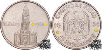 5 Reichsmark 1934 F Deutschland 5 Reichsmark 1934 F Garnisonskirche mit Datum ss.