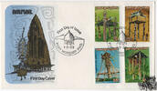 Papua Neuguinea Papua-Neuguinea 1985 FDC - Zeremonielle Bauwerke -