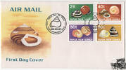 Papua Neuguinea Papua-Neuguinea - Nr. 631-34 FDC Gehäuse von Landschnecken -